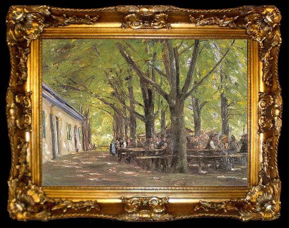framed  Max Liebermann Country Tavern at Brannenburg, ta009-2